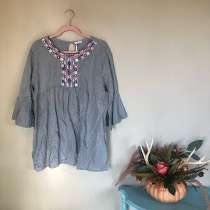 💋NWT💋 100% linen tunic top